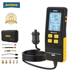 AUTOOL PT610 Digital Cylinder Compression Pressure Tester, 0-426PSI 0~29bar Auto Petrol Engine Gauge Tool Kit with Adapters & Hoses