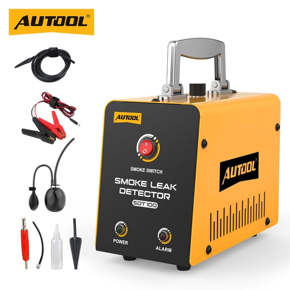 AUTOOL SDT100 Automotive Smoke Machine, EVAP Vacuum Smoke Tester, Vehicle Fuel Plumbing Exhaust System Smoke Leak Diagnostic Tester for Car Motorcycles Trucks