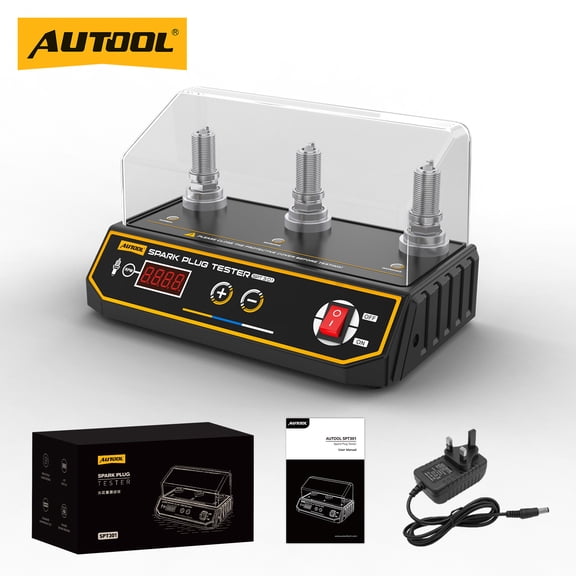AUTOOL SPT301 Digital Spark Plug Tester - 3 Holes 110V Ignition Coil Detector