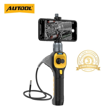 AUTOOL SVB303 Endoscope 4-Way 360° Articulating Borescope 1080P HD Industrial Camera W/ One-Button Photo Video Capture Waterproof High-Temp Protection for Probing Narrow Spaces or Car Repair