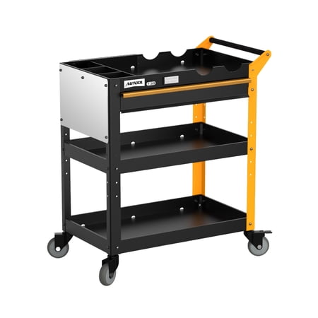 AUTOOL T33 Utility Service Cart Heavy Duty Mechanic Rolling Tool Cart for Auto Repair Shops & Diagnostic Workshops