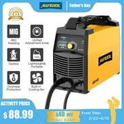 AUTOOL Welder Gasless MIG Welding Machine 110V Portable IGBT Inverter Welder Flux Core Self-Shielding Welding Machine W/ Overheat Protection & Adjustment Knob for Beginner Repair