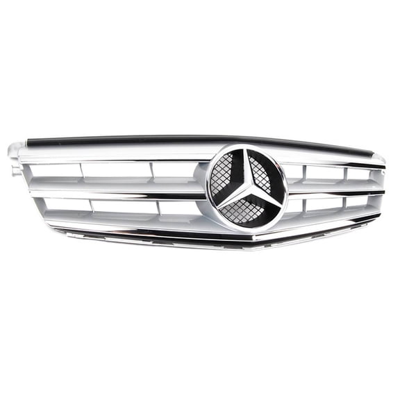 AUTOPA 2048800023 Front Hood Grille Assembly Silver for Mercedes-Benz W204 C-Class