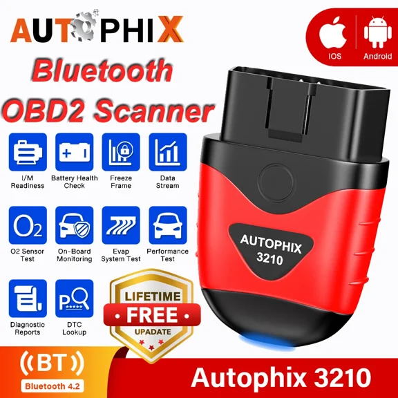 AUTOPHIX 3210 Bluetooth OBD2 Scanner, Wireless Car Code Readers Auto Scan Tools Diagnostic Scanner with Battery Performance Test Check Engine Light, Exclusive APP for iPhone, iPad & Android
