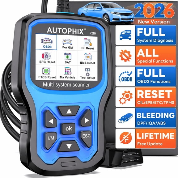 AUTOPHIX 7210 OBD2 Scanner for GM Chevy Buick Cadillac, Full System Diagnostic Tool with EPB/BMS/Oil Reset, ABS Bleeding, All OBD2 Car Code Reader for GM Vehicles, Lifetime Free Update