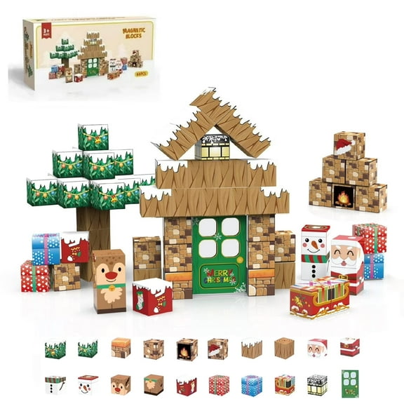 AUTOVISUM Magnetic Blocks 68pcs, Magnetic Building Tiles, Magnet Toys for Kids Boys Girls Ages 3+