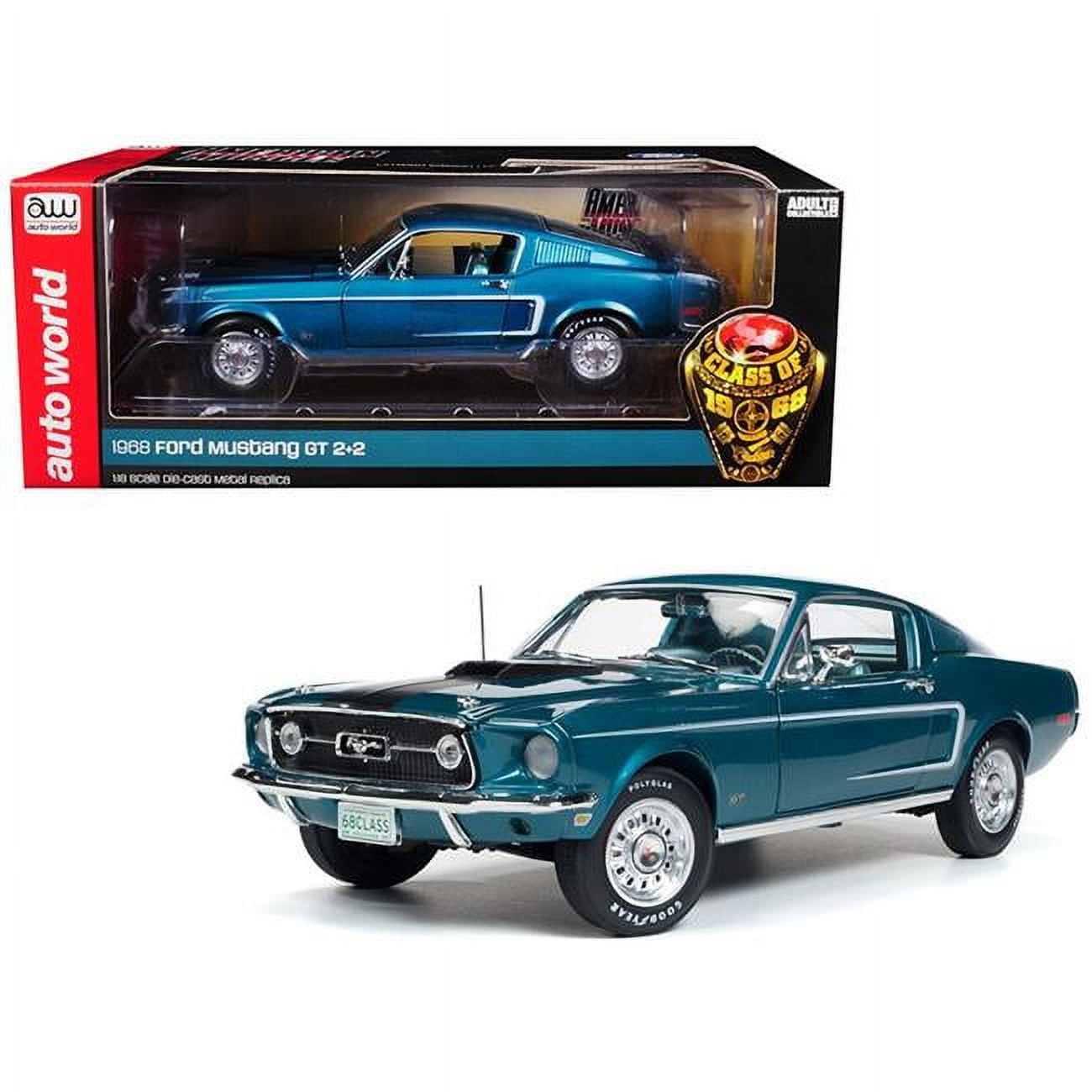AUTOWORLD AMM1132 1:18 1968 FORD MUSTANG FASTBACK 2+2 50TH