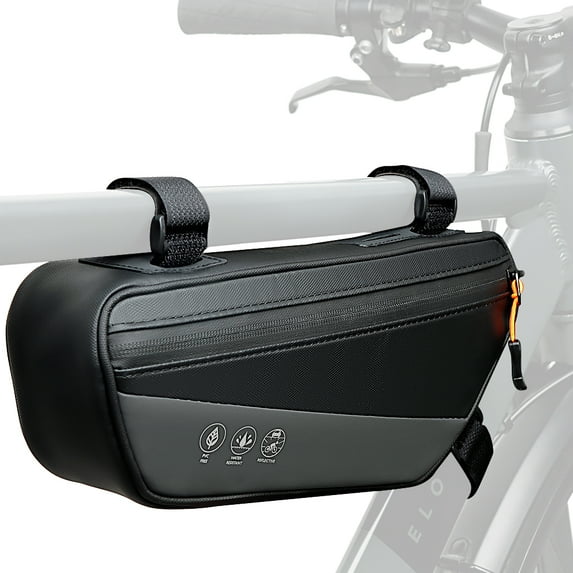 AUTOWT Bike Triangle Storage Bag - Water Resistant Reflective Frame Pouch for MTB & Road Cycling