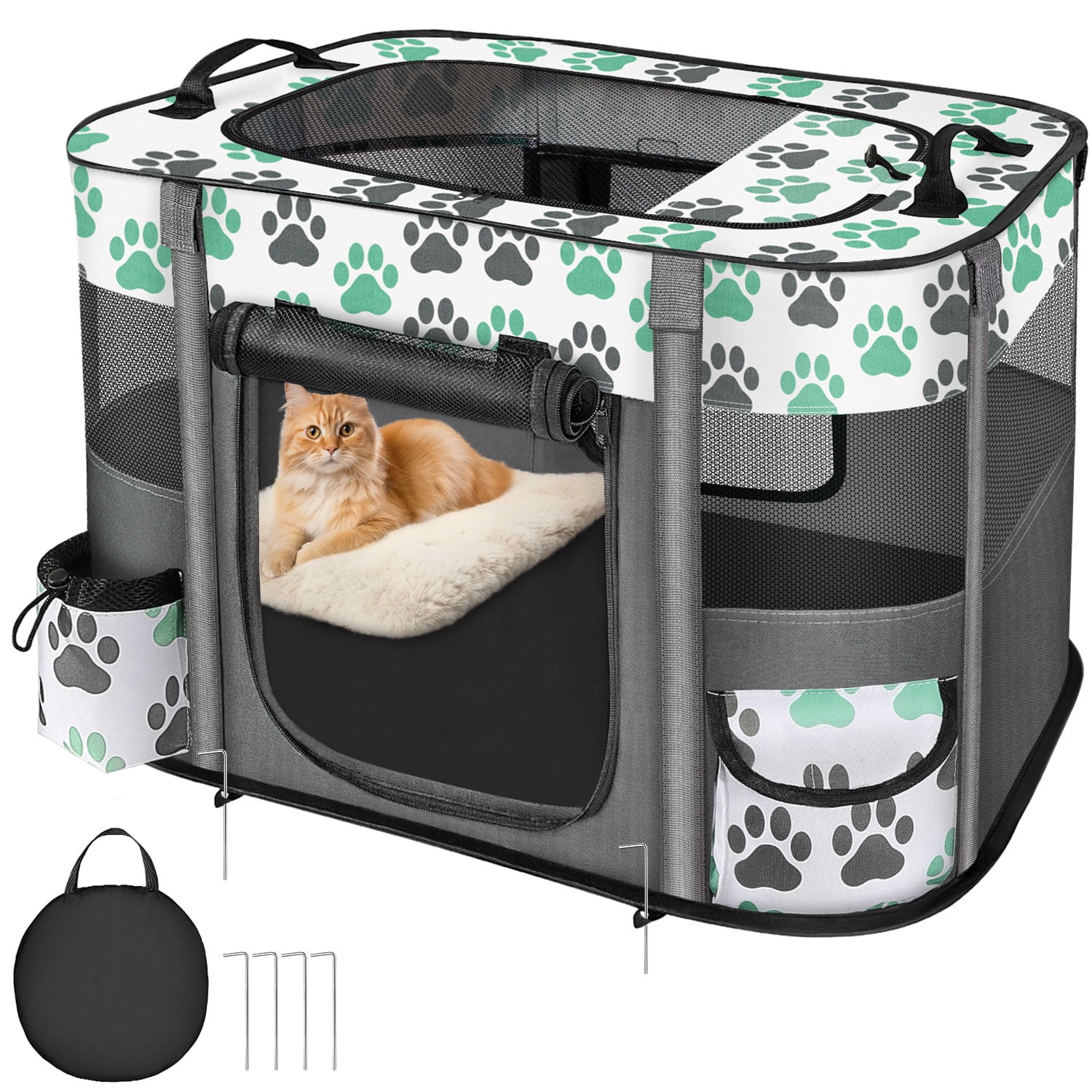 AUTOWT Dog Playpen, Portable Cat Pet Playpens Foldable Breathable