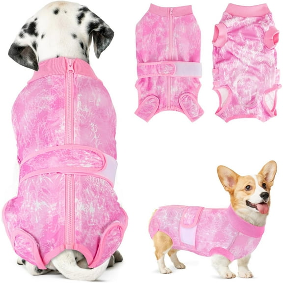 AUTOWT Recovery Suit for Dogs, Zipper Onesie for Male & Female Dogs, Abdominal Wound & Licking Prevention, Cone E-Collar Alternative