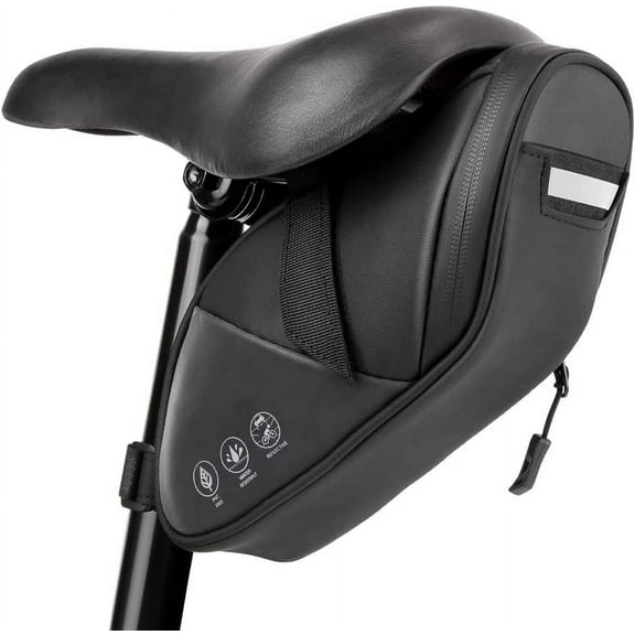 AUTOWT Reflective Bike Saddle Bag, Waterproof Under Seat Bicycle Pack Tool Accessories Storage Pouch 1.2L