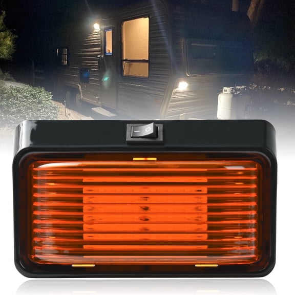 AUTOXBERT 12V LED RV Awning Porch Light Waterproof Caravan Trailer Exterior Camping Lamp