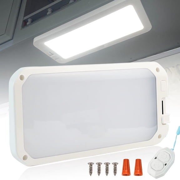 AUTOXBERT 12V Roof Ceiling Interior LED Light for Camper Van Bus Boat Caravan Dome Lamp White