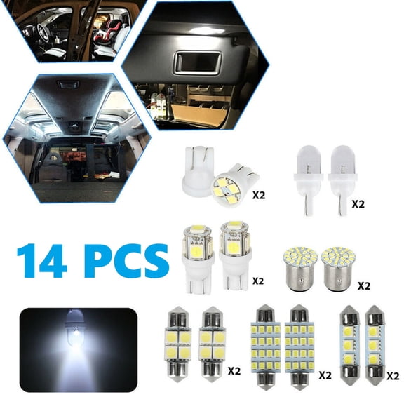 AUTOXBERT 14pc LED Light Kit Map Dome Interior White for Chevy Silverado 1999-2006