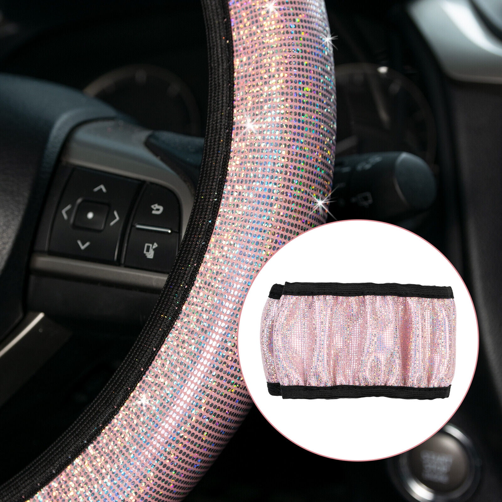 AUTOXBERT 15'' 3738cm Crystal Bling Rhinestone Car Steering Wheel