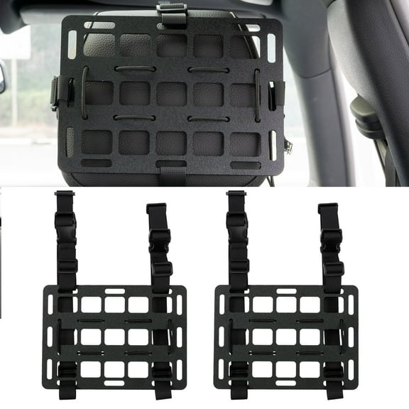 AUTOXBERT MOLLE Panel Storage Organizer Tactical Rigid Vehicle Car Seat Headrest Back 2 Pcs