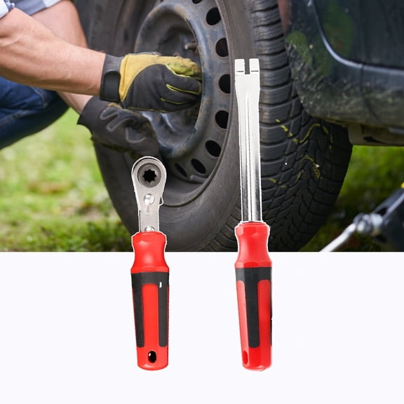 OEMASSIVE 2PCS Automatic Brake Slack Adjuster Release Fork End Tool 5/16"Double Square Ratcheting Wrench Car Repair for Air Brake System Adjustment