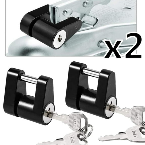 AUTOXBERT 2pcs Trailer Hitch Coupler Lock Anti Theft Tow Tongue Latch Hitch Lock Dia 1/4 Inch 3/4 Inch Span for Truck Trailer RV