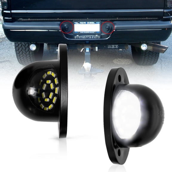 AUTOXBERT 2Pcs for Dodge Ram 1500 2500 3500 1994-2001 Truck LED License Number Plate Light