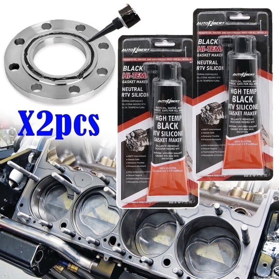 AUTOXBERT 2X 3.7 oz Car High Temp RTV Silicone Instant Gasket Maker Sealant Adhesive for Engine Valve Cover