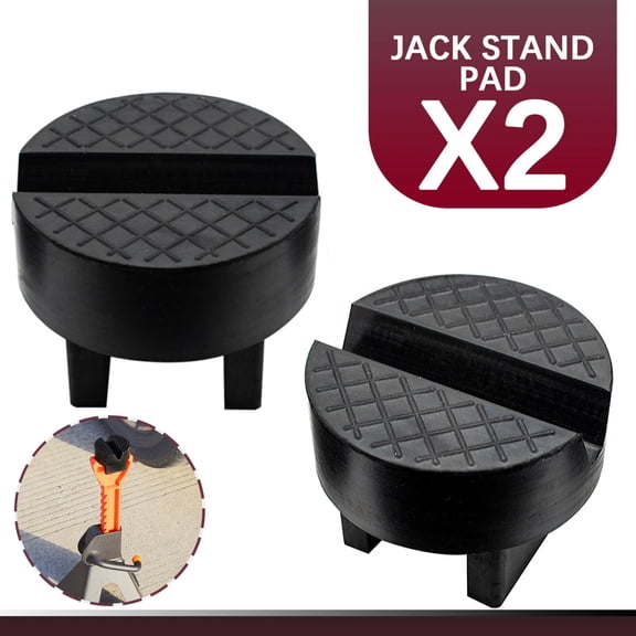 AUTOXBERT 2X Car Jack Stand Pad Adapter Lifting Anti-Slip Slotted Frame Rail Floor Cushion