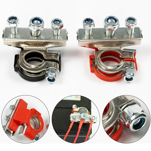 AUTOXBERT 2x Car Battery Terminals Cable Connectors Clamps Replacement