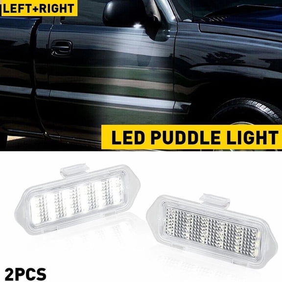 AUTOXBERT 2x LED Side Rearview Mirror Light Puddle Lights for Chevy Suburban Silverado GMC Sierra