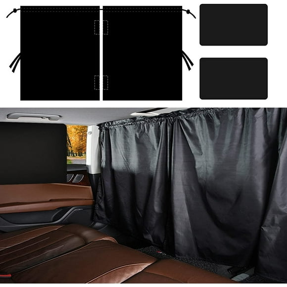AUTOXBERT 3x Car SUV Double Layer Divider Privacy Curtains Sun Shade Side Window Cover Blackout Travel Nap Block