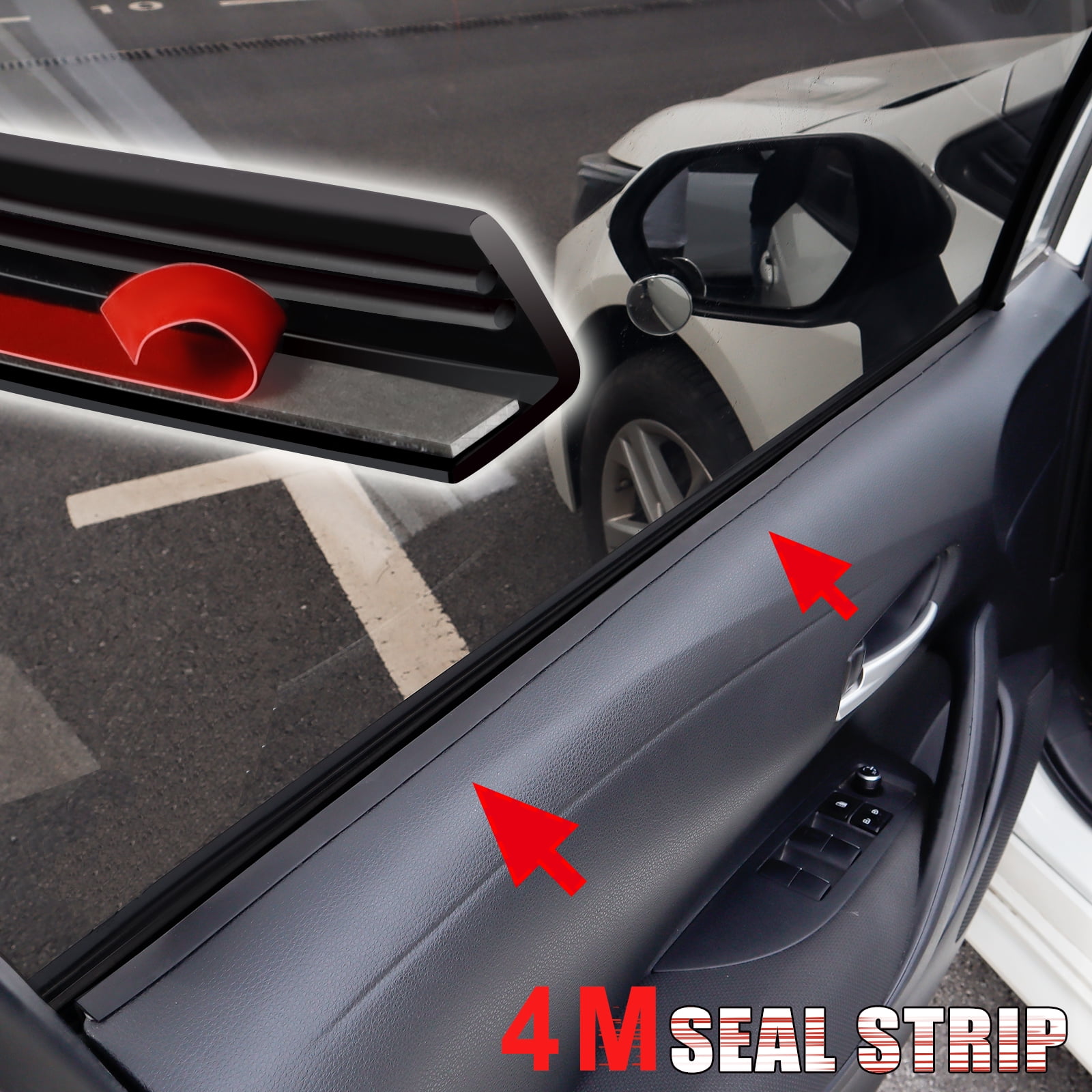 AUTOXBERT 4M Car Rubber Window Seal Strip Edge Waterproof Anti Noise ...