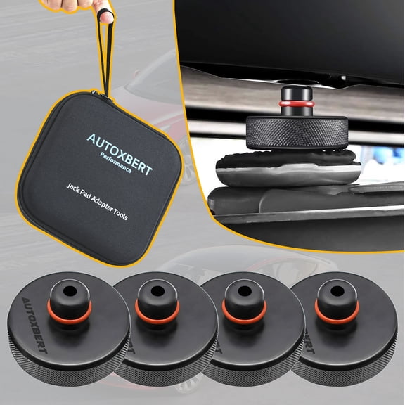 AUTOXBERT 4X Jack Lifting Pads W/ Storage Case Bag Frame Protector For Tesla Model 3 S X Y