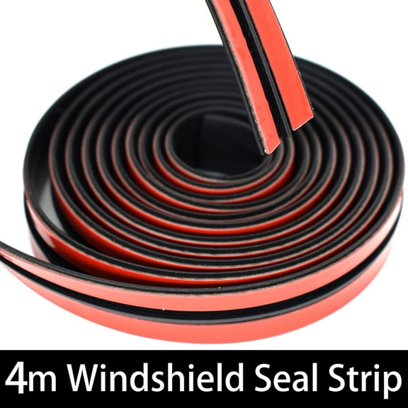 AUTOXBERT 4m Car Windshield Weather Seal Strip Trim T Shape Weather Stripping 19mm Rubber