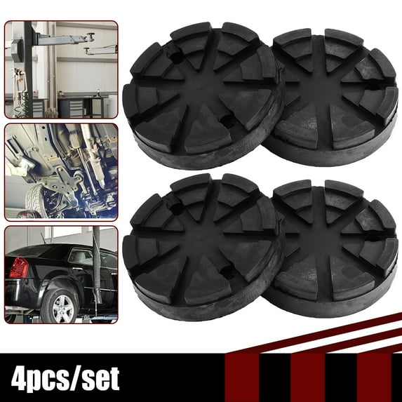 AUTOXBERT 4Pcs Jack Pad 125mm Diameter Lift Rubber Pad Frame Rail Adapter For Pinch Weld Side lifter Jacks Automotive 2-Post Car Lift Pad