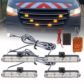 AUTOXBERT 4x 12V Strobe Flashing Light Bar Emergency Hazard Warning Wireless Remote Control