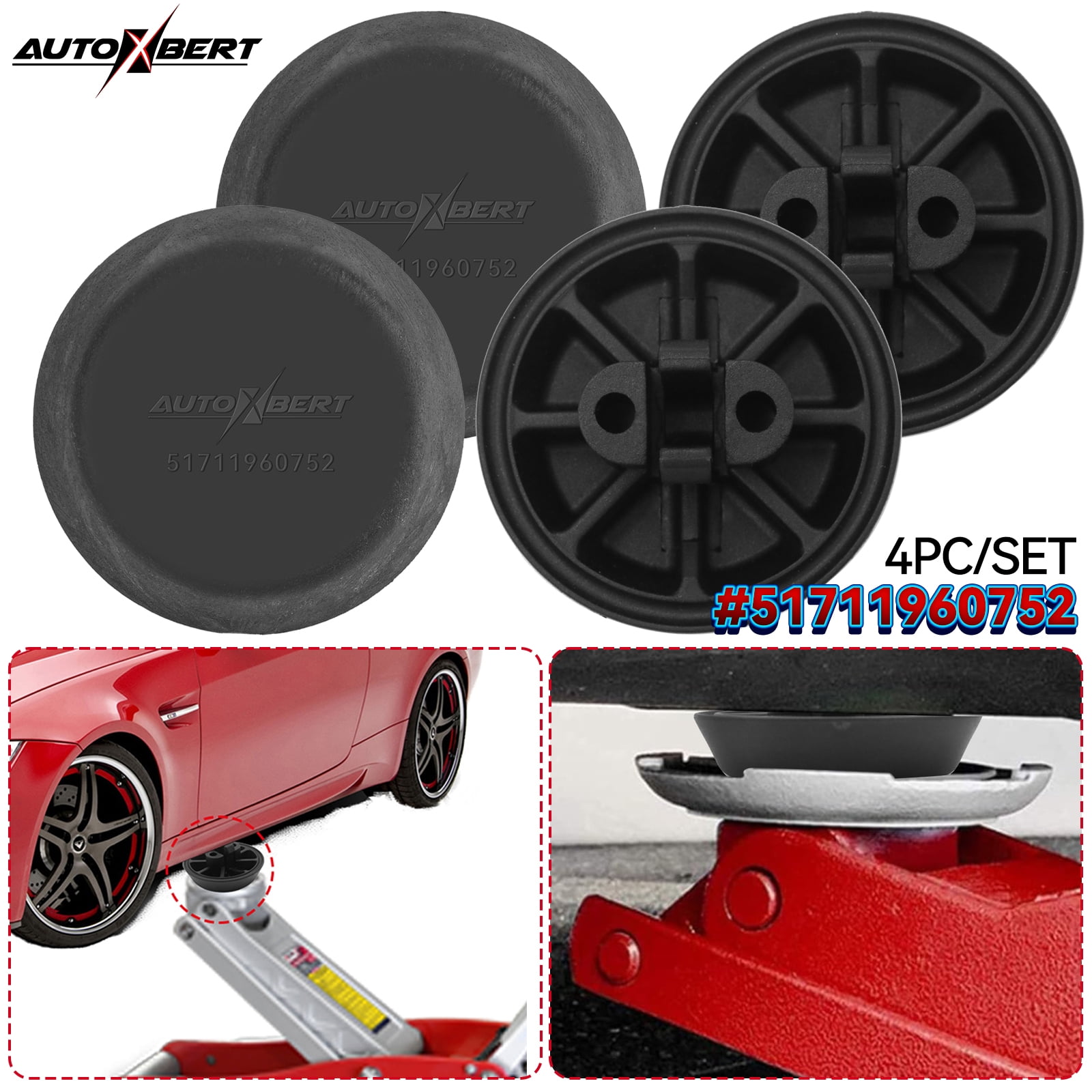 AUTOXBERT 4x Jack Point Pad Jacking Support Pad for BMW E36 318i 323i ...