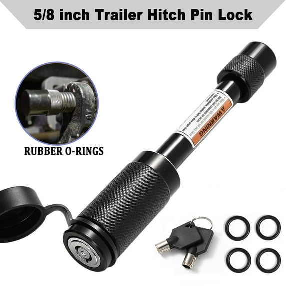 AUTOXBERT 5/8" Truck Trailer Hitch Pin Lock Heavy Duty RV Tow Receiver Locking Anti-Rattle
