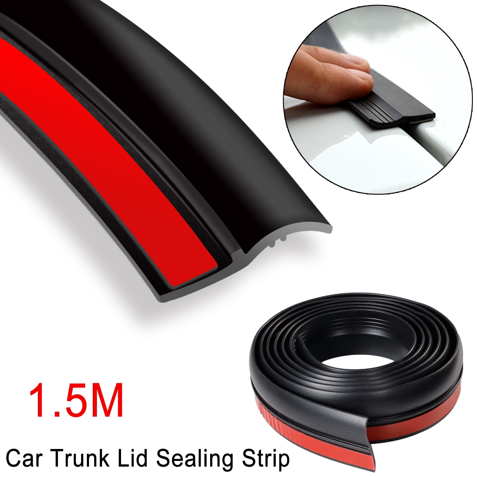 AUTOXBERT 5ft Car Trunk Seal Strip Lid Gap Seal Strip Hatchback Upper Edge Dust Proof Paint