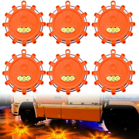 AUTOXBERT 6 Pcs LED Strobe Beacon Tow Truck Road Emergency Lights Safety Lights for Vehicles Truck