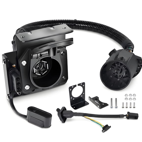 AUTOXBERT Multi Tow Adapter 7 Way Trailer Wiring Harness 4 Way Pin Flat Plug Connector Kit