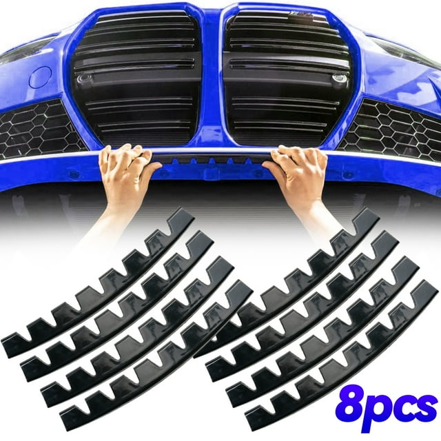 AUTOXBERT 8PCS Car Front Bumper Scrape Guard Kits AntiScratch Protector Kit Skid Plate DIY
