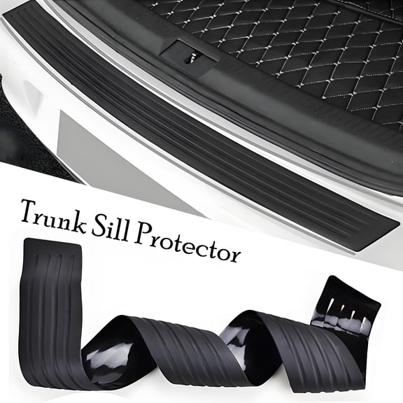AUTOXBERT 35.5" Car Rear Bumper Guard Protector Strip Pad Paint Anti-Scratch Rubber Trim Cover Universal