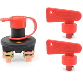 AUTOXBERT Battery Disconnect Switch Isolator Power Cut off Kill Master Battery Switch Universal with Spare Key 100A 12V