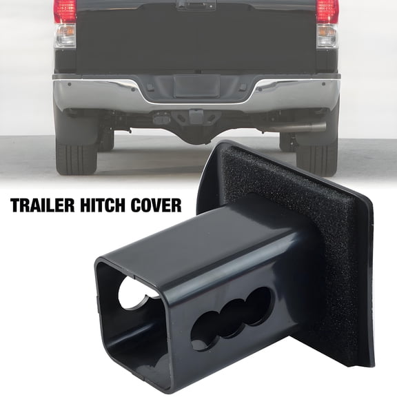 AUTOXBERT Black Trailer Hitch Cover with Soundproof Cotton for 2 Inch Receiver Styling 2" Blank Plastic Tube Tow