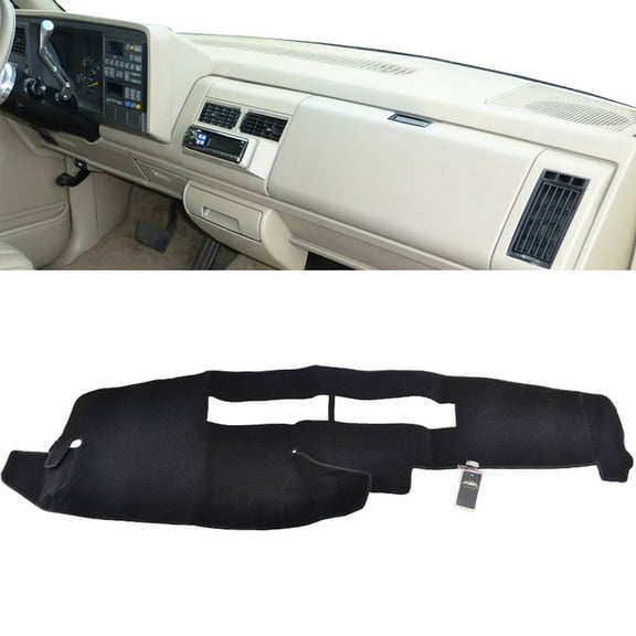 AUTOXBERT Car Dashboard Cover Dashmat Dash Cover Mat for Chevrolet Silverado 1988-1994 Black