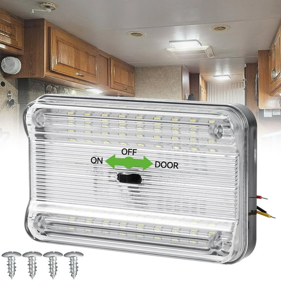 AUTOXBERT Universal 12V Vehicle Interior Roof Dome Light Bright Cabin LED RV Truck Trailer