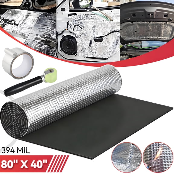 AUTOXBERT Car Sound Deadener Mat 394mil 21.5Sqft Self Adhesive Heat Shield Insulation 40"x80"
