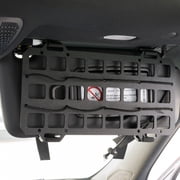 AUTOXBERT Car Sun Visor Organizer Vehicle Rigid MOLLE Panel Tactical Auto Interior Storage Accessorie