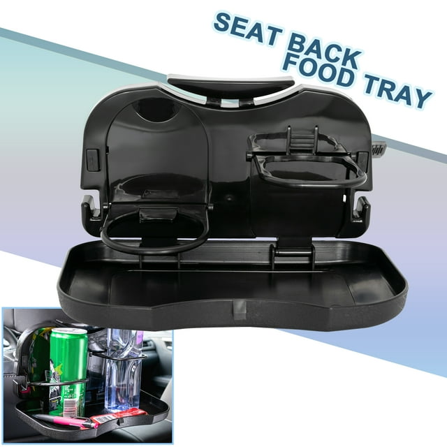 AUTOXBERT Foldable Car Back Seat Tray Table Travel Drink Food Cup Rack