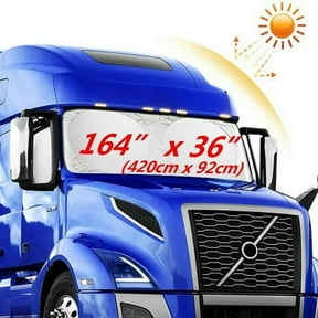 AUTOXBERT Full Coverage Windshield Side Window Sun Shade Heat Cover for Volvo & Semi Truck