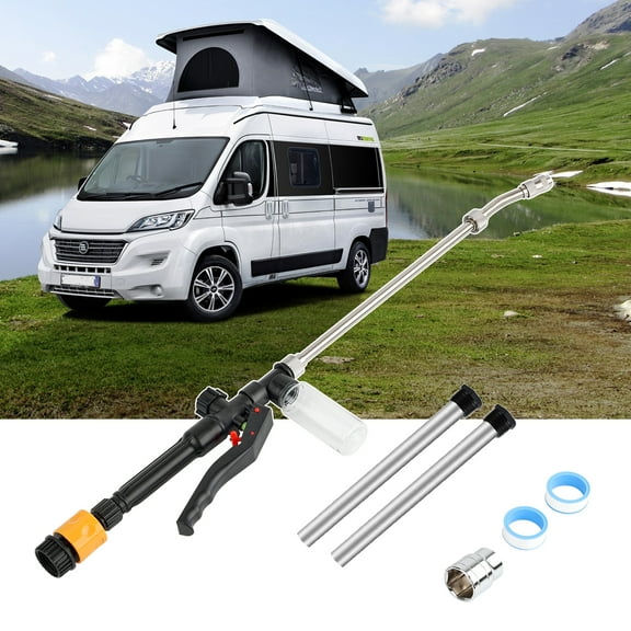 AUTOXBERT Set RV Water Heater Magnesium Anode Rod & Tank Flush Wand Rinser 9.25"L x 3/4"NPT Thread for Suburban 232767