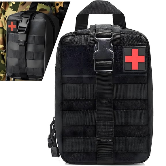 AUTOXBERT Tactical MOLLE Rip Away EMT Medical First Aid Kit IFAK Medic Pouch Utility Bag
